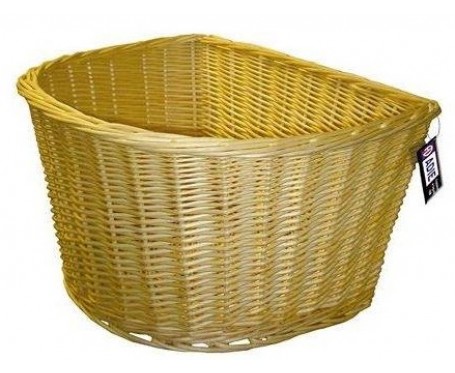 Vintage style wicker basket Traditional D shape